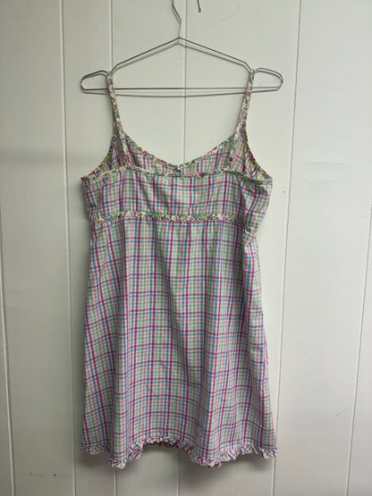 M/L pastel gingham mini dress