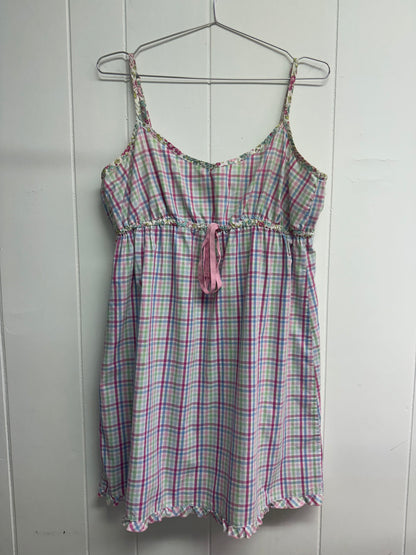 M/L pastel gingham mini dress