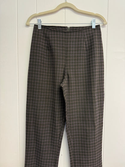 6/M Vintage Plaid Flare Pants