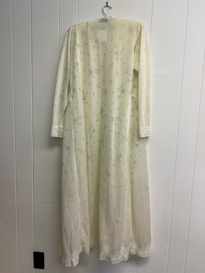 S/M Vintage Cream Floral Robe Set