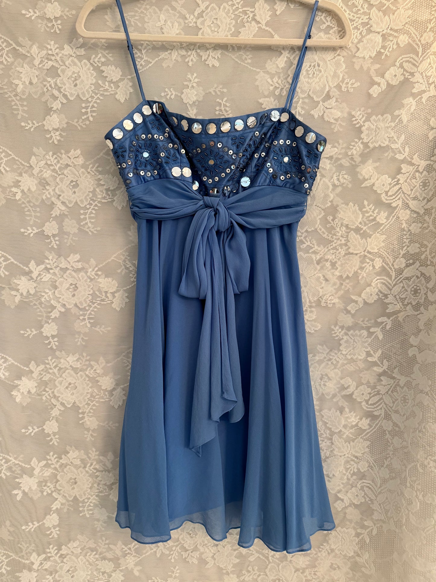 4/6 Y2k BCBG Blue Mini Dress- AS IS