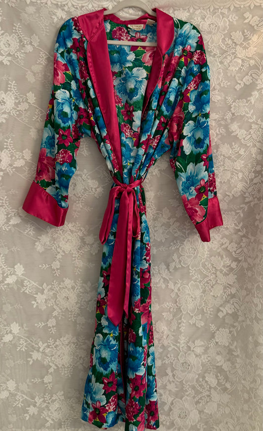 M/L Vintage Victoria's Secret Gold Label Floral Robe