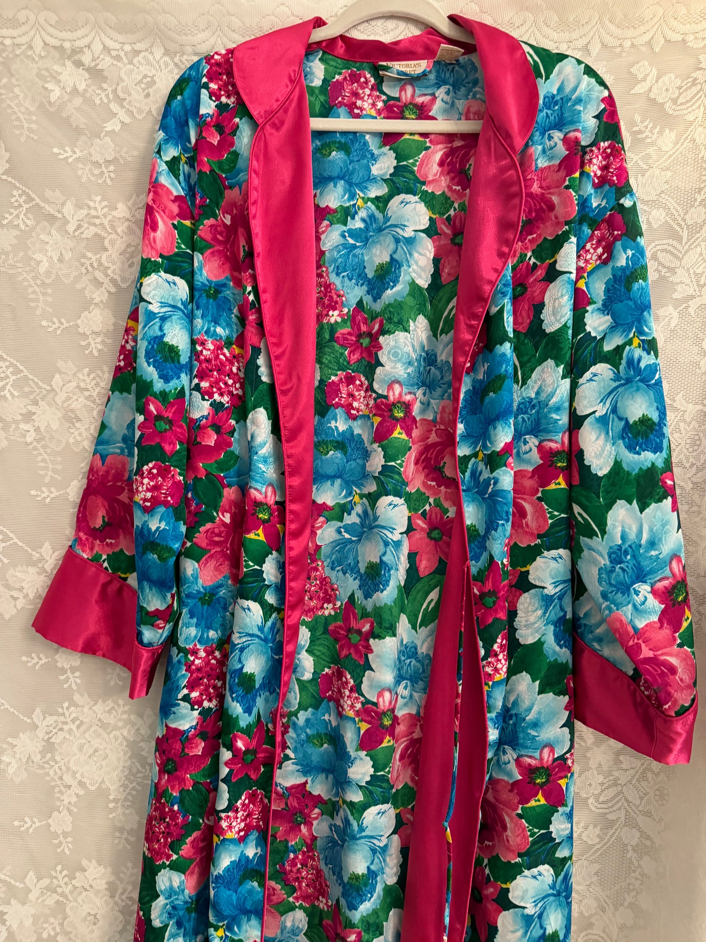 M/L Vintage Victoria's Secret Gold Label Floral Robe