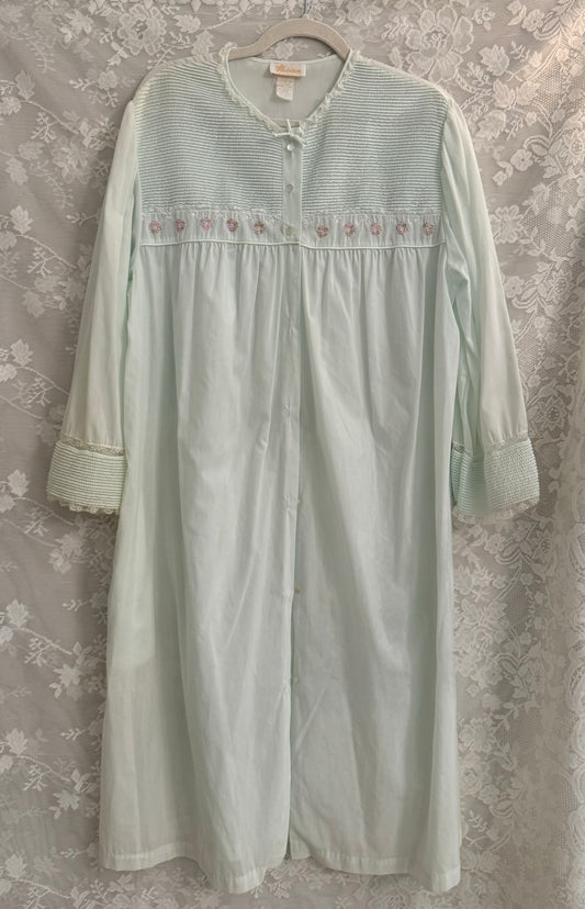 XL Vintage Mint Green Dressing Gown