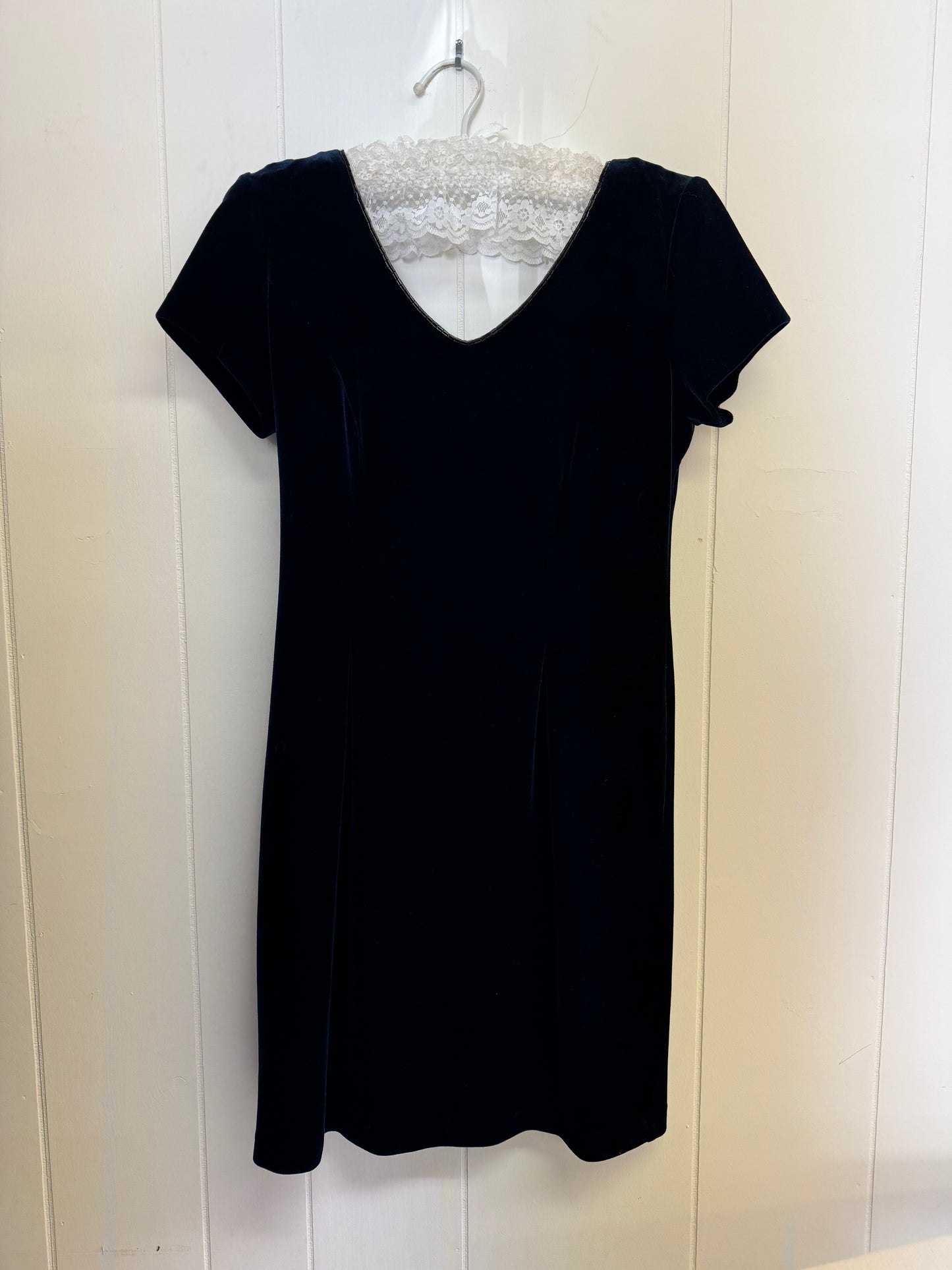 S/M Vintage 80's/90's Midnight Blue Velvet Dress