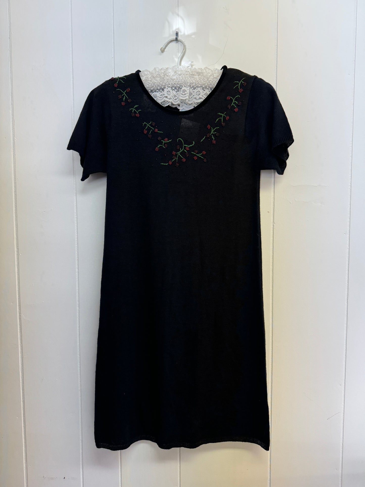 S Vintage Knit Dress with Beading