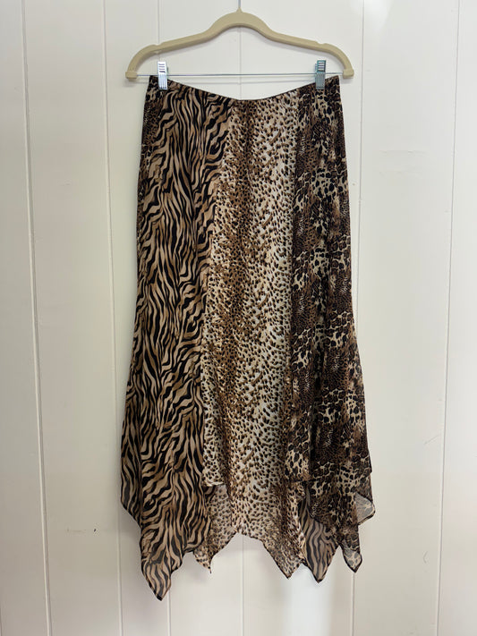 S/2 Y2k Cheetah Mix Midi/Maxi Skirt