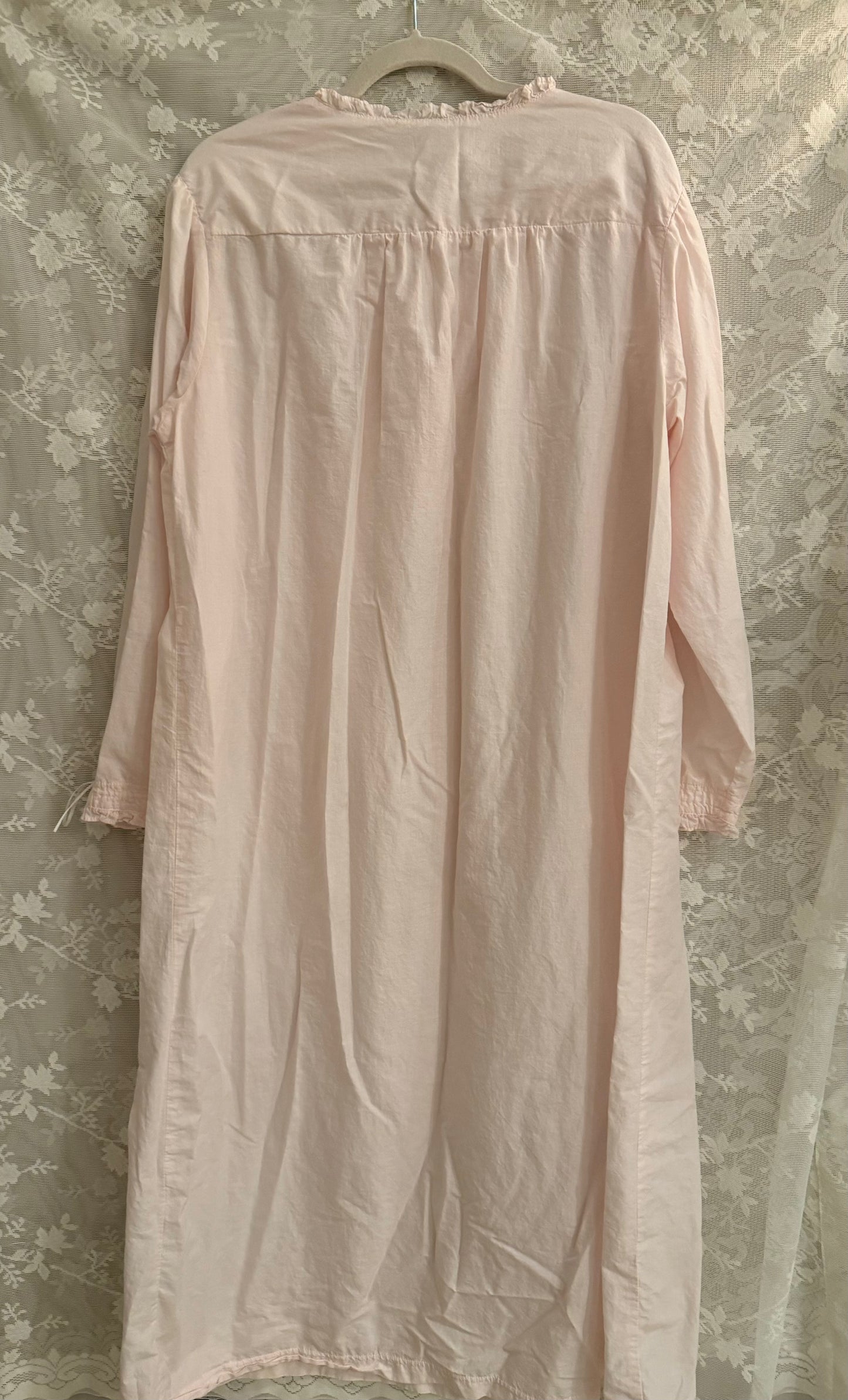 L/XL Vintage Pink Bow Laura Ashley Nightgown