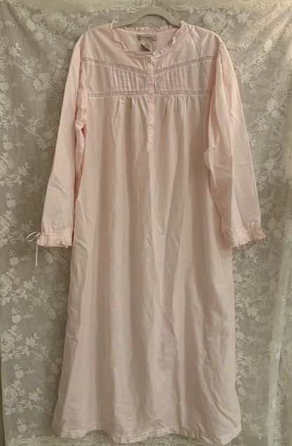 L/XL Vintage Pink Bow Laura Ashley Nightgown