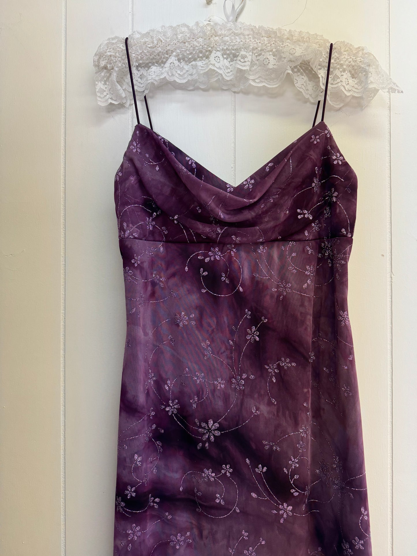 S Y2k Purple Shimmer Midi