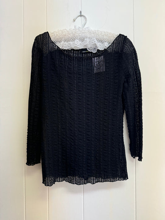 L/XL Y2k Lace Sheer Top