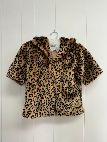 S 90s/Y2k Cheetah Short Sleeve Coat