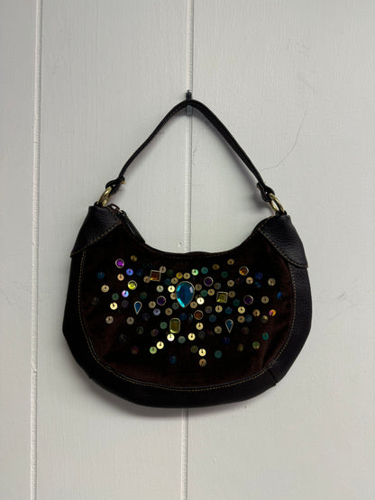 Y2k Brown Gemstone Purse