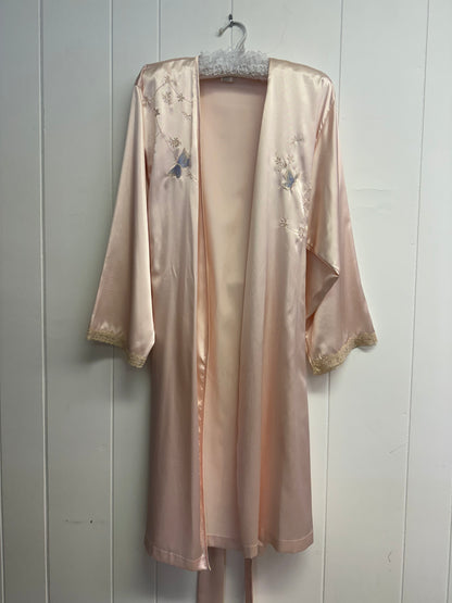 S/M Vintage Peach Butterfly Robe