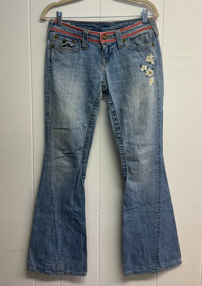 2/26 Y2k True Religion Flower Jean