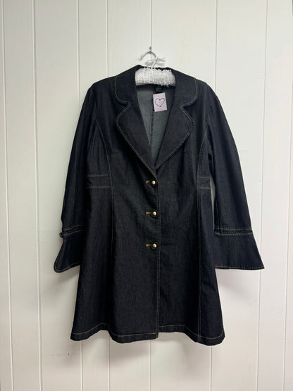 M/L Bell Sleeve Denim Trench Coat