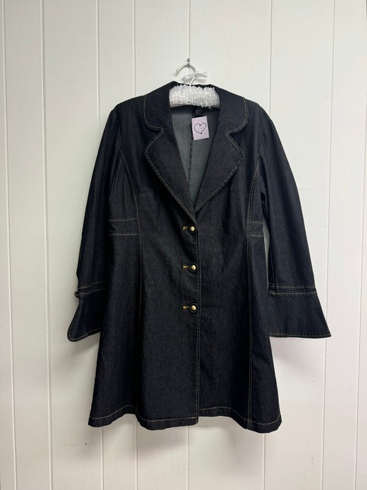 M/L Bell Sleeve Denim Trench Coat