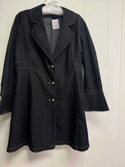 M/L Bell Sleeve Denim Trench Coat