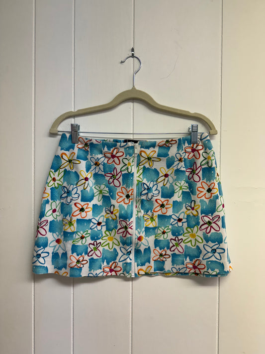 4/S Vintage Flower Mini Skirt