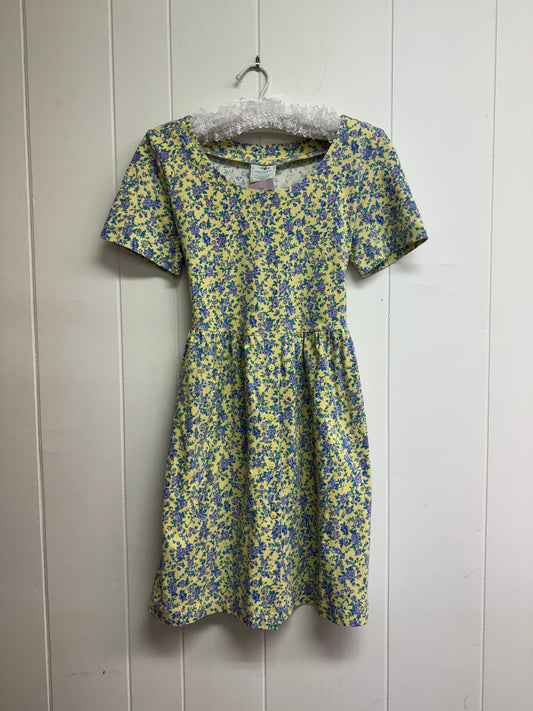 S/M Vintage Yellow/Floral Mini Dress