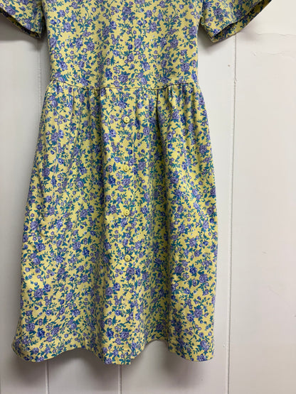 S/M Vintage Yellow/Floral Mini Dress