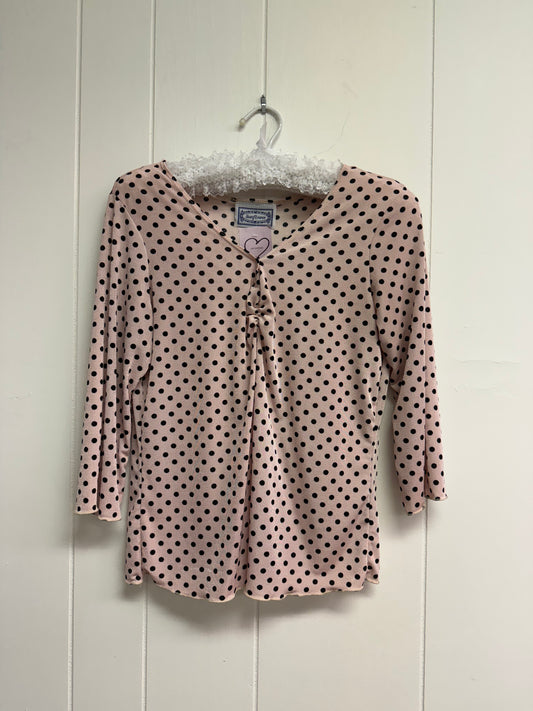 S-L Baby Pink Polka Dot Top- AS IS