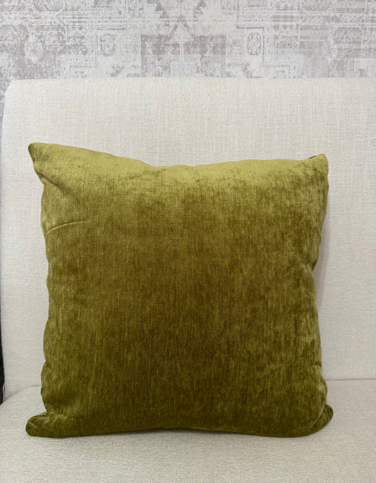 Velvet Light Green Upholstered Pillow