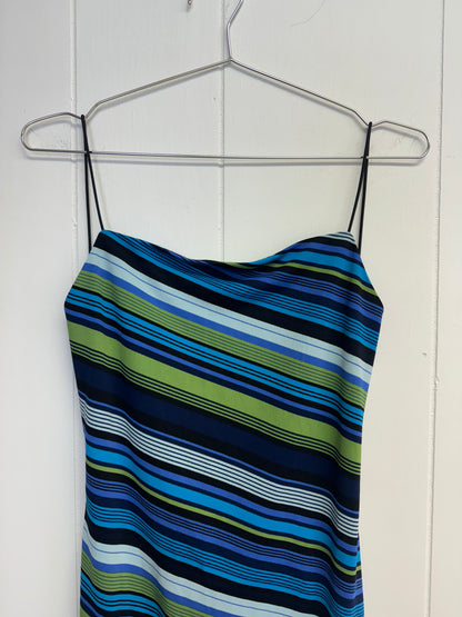 S 90s/Y2k Blue Stripe Midi