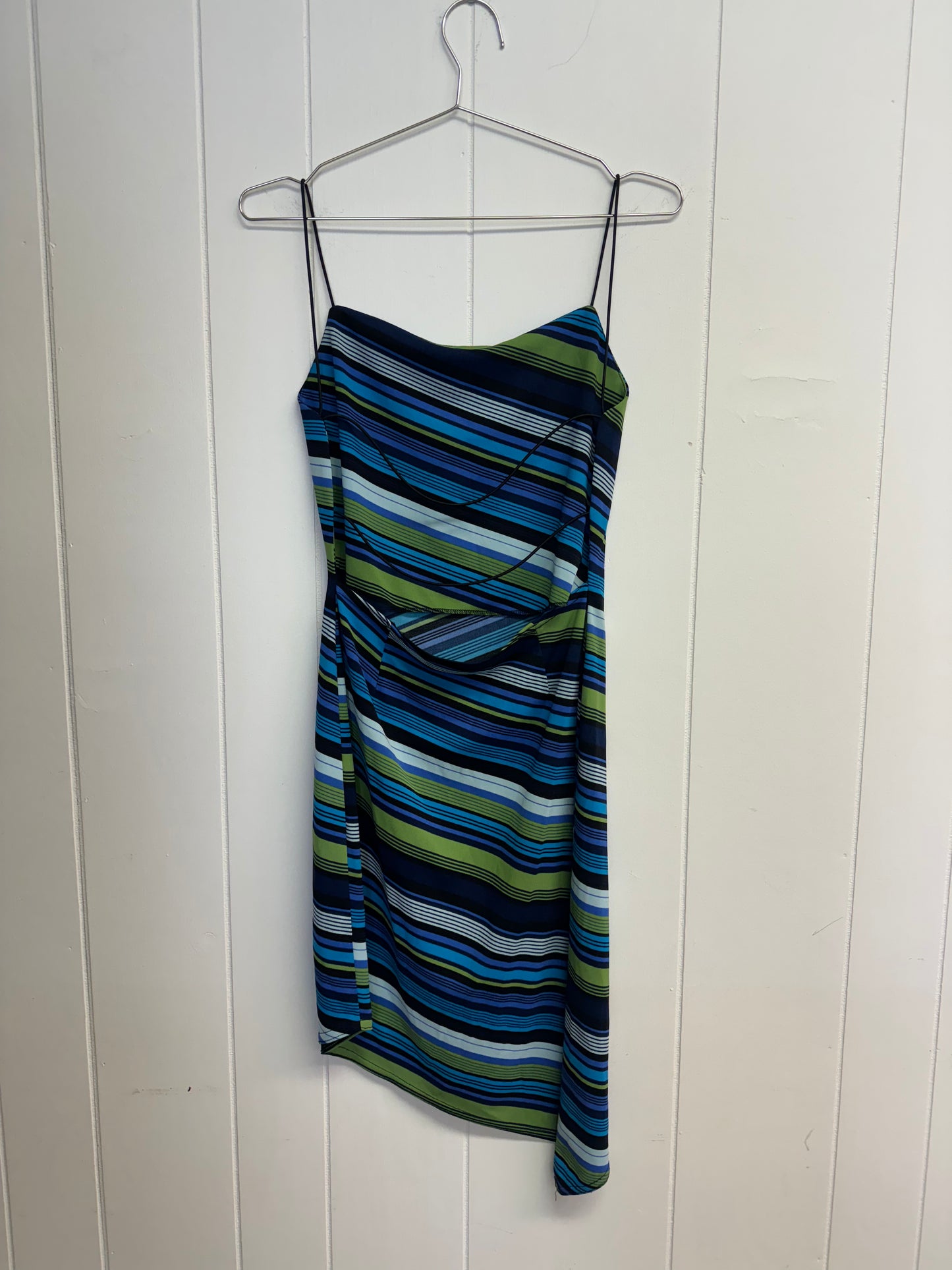 S 90s/Y2k Blue Stripe Midi