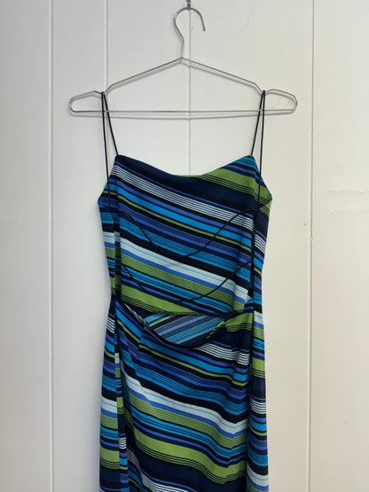 S 90s/Y2k Blue Stripe Midi