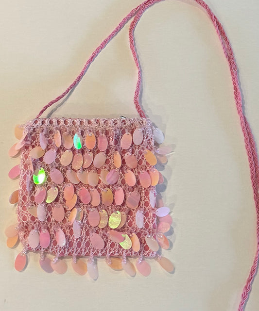 Y2K Pink Sequin Pouch Bag