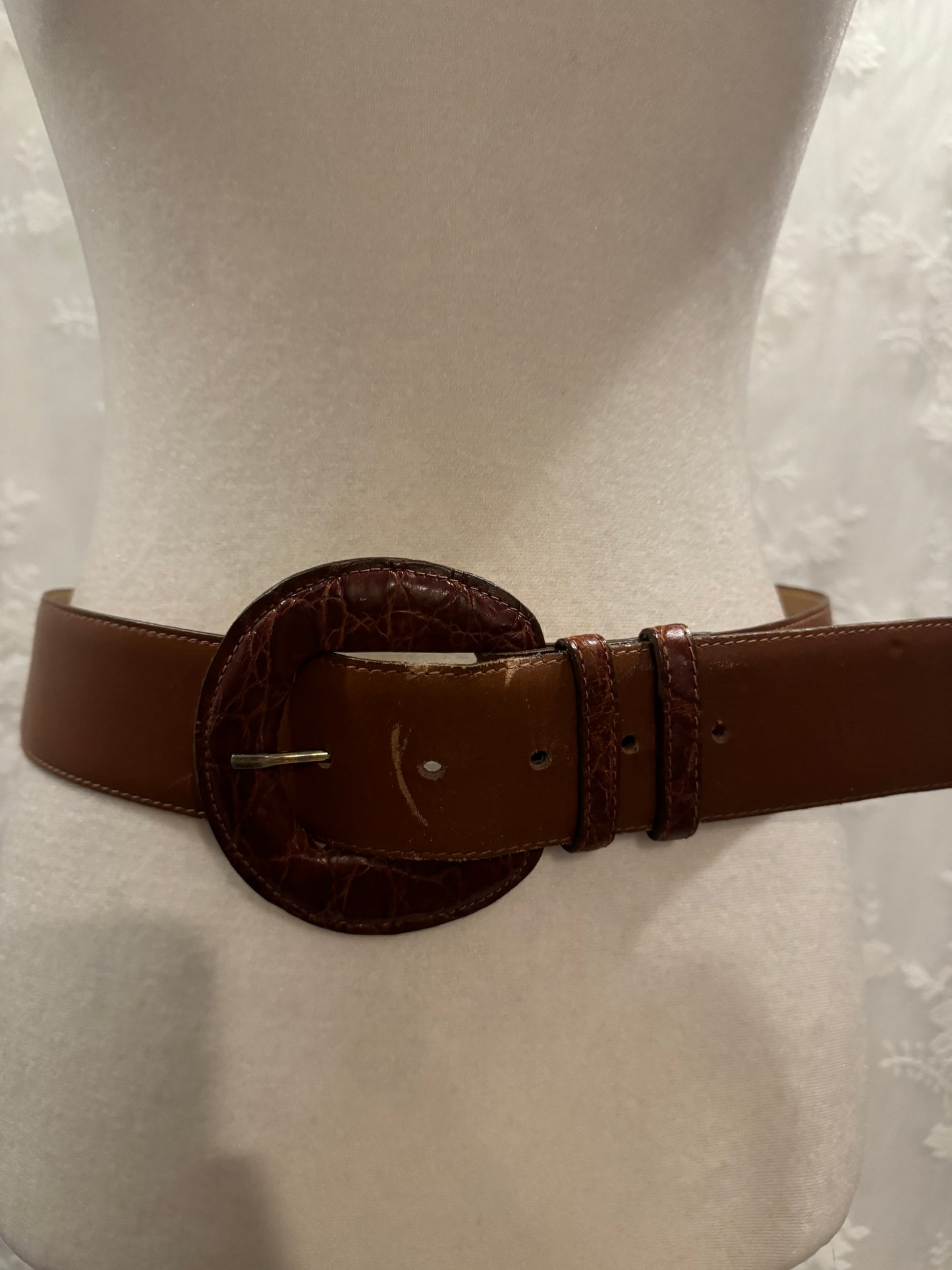 M/L Vintage 70s Cipriani Alligator Belt