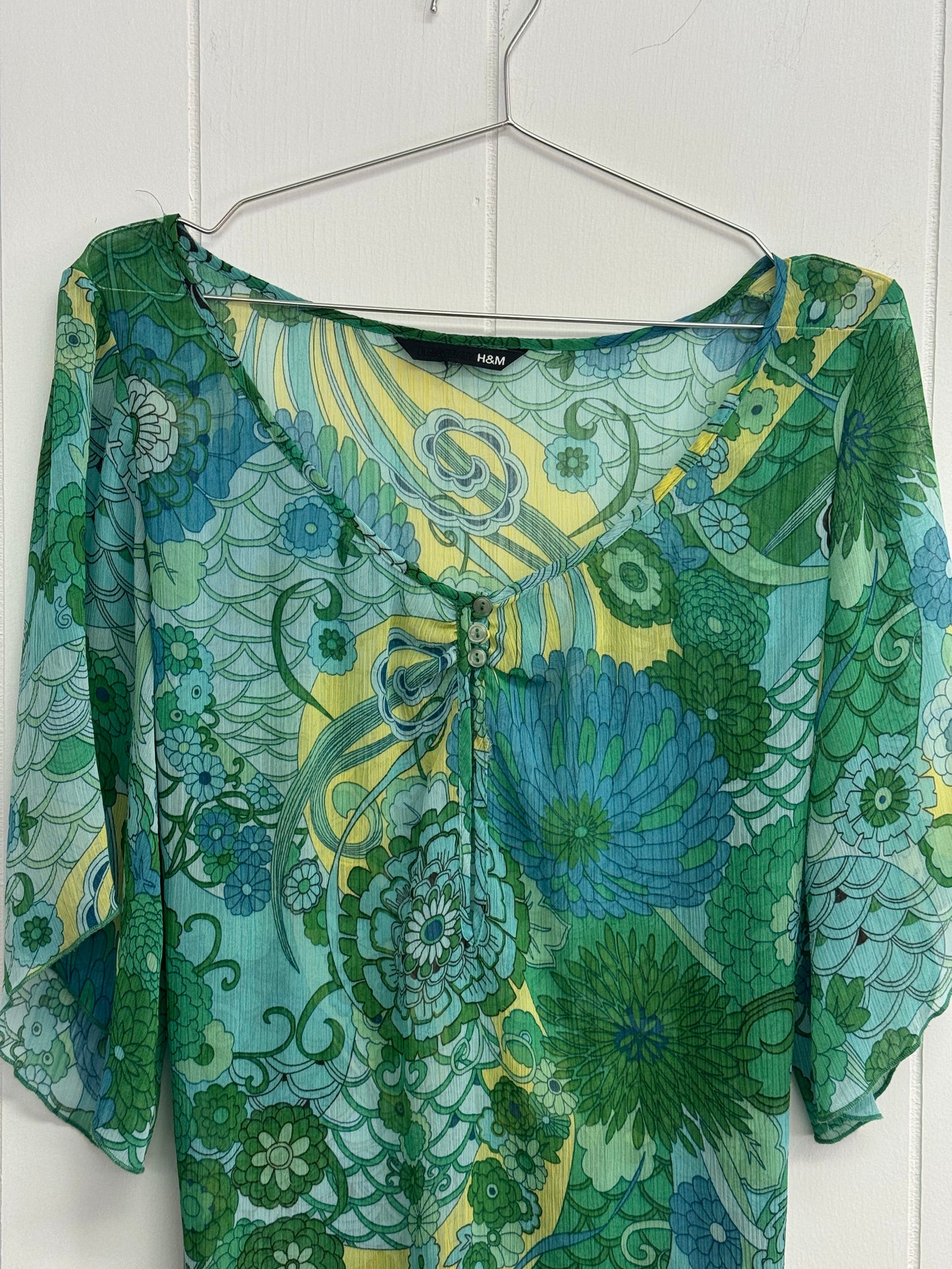 M/L Green & Groovy Blouse- AS IS