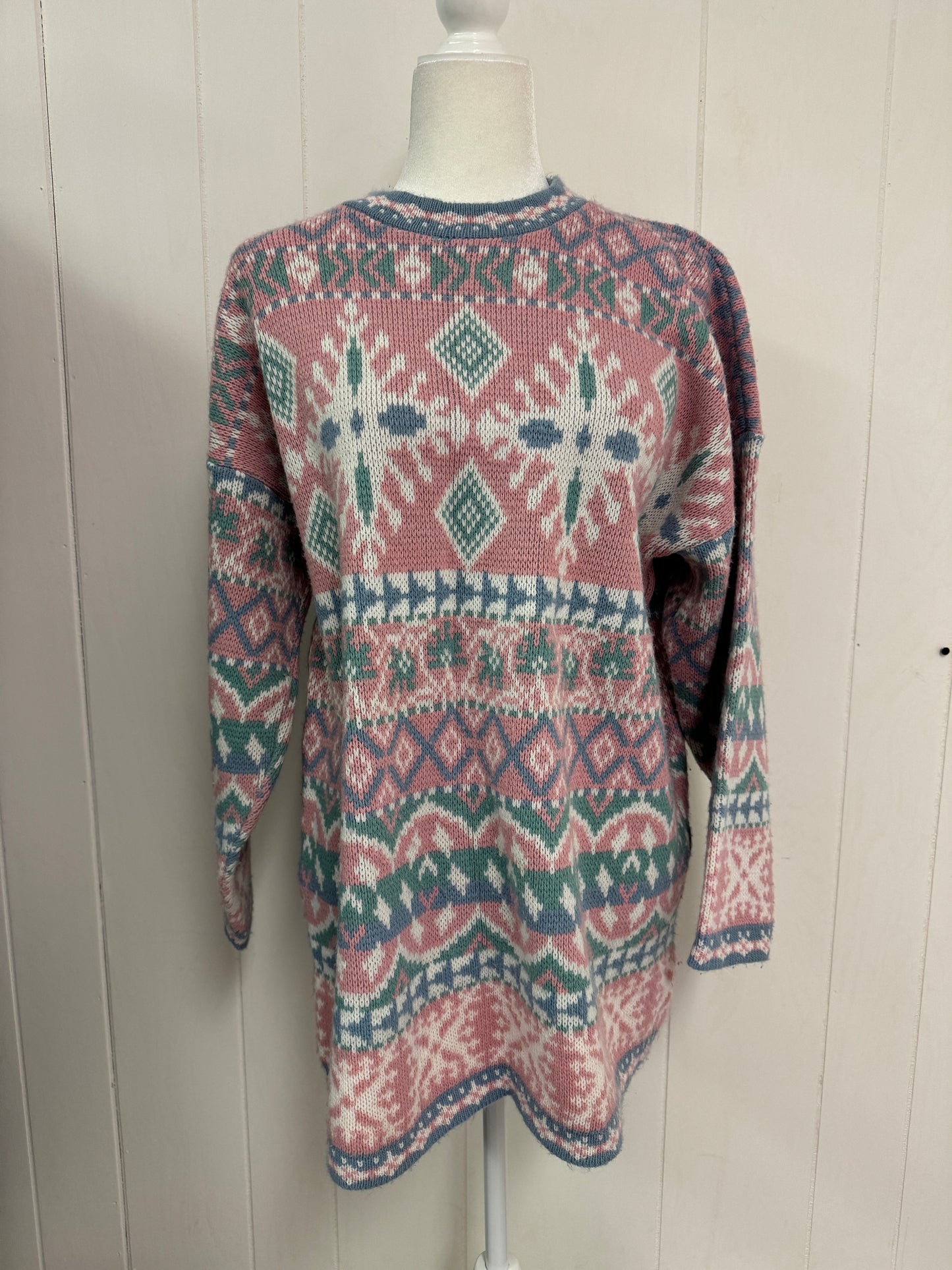 M Vintage 80s/90s Pastel Fair Isle Sweater