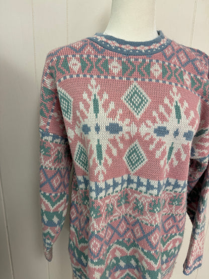 M Vintage 80s/90s Pastel Fair Isle Sweater