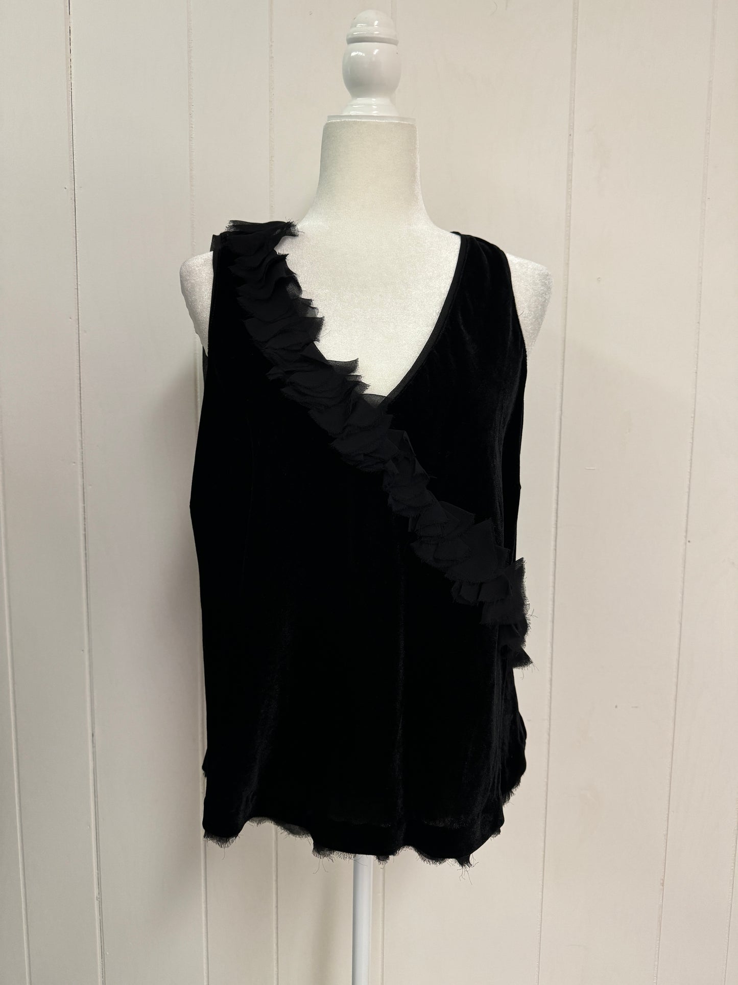 M Velvet Ruffle Tank