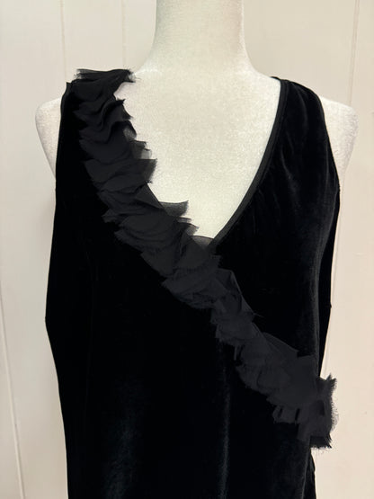 M Velvet Ruffle Tank