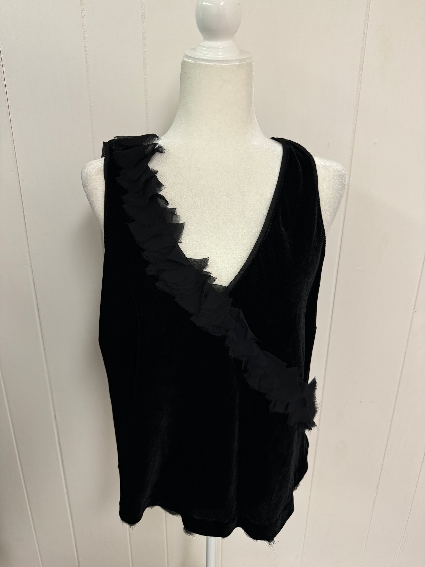 M Velvet Ruffle Tank