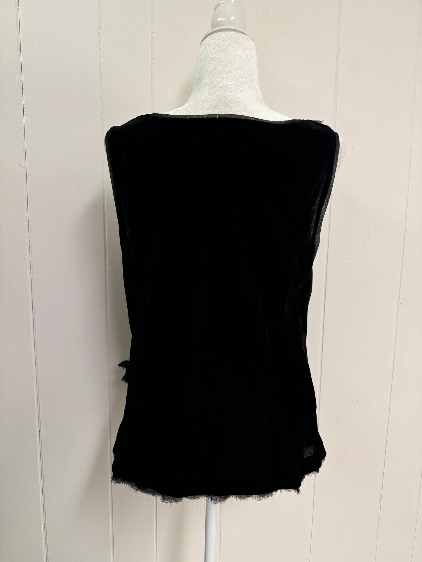 M Velvet Ruffle Tank