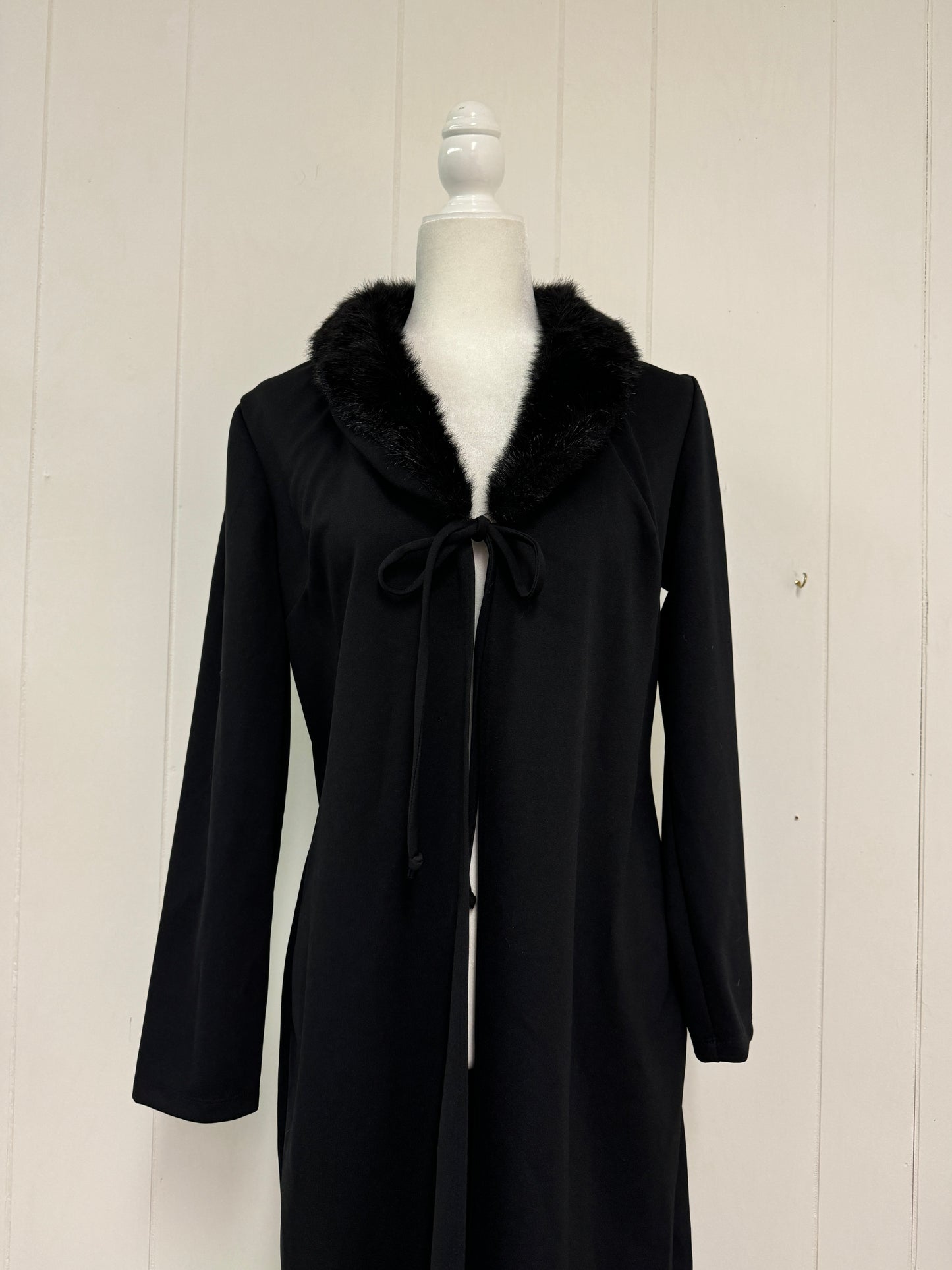 S/M Vintage Black Duster Coat