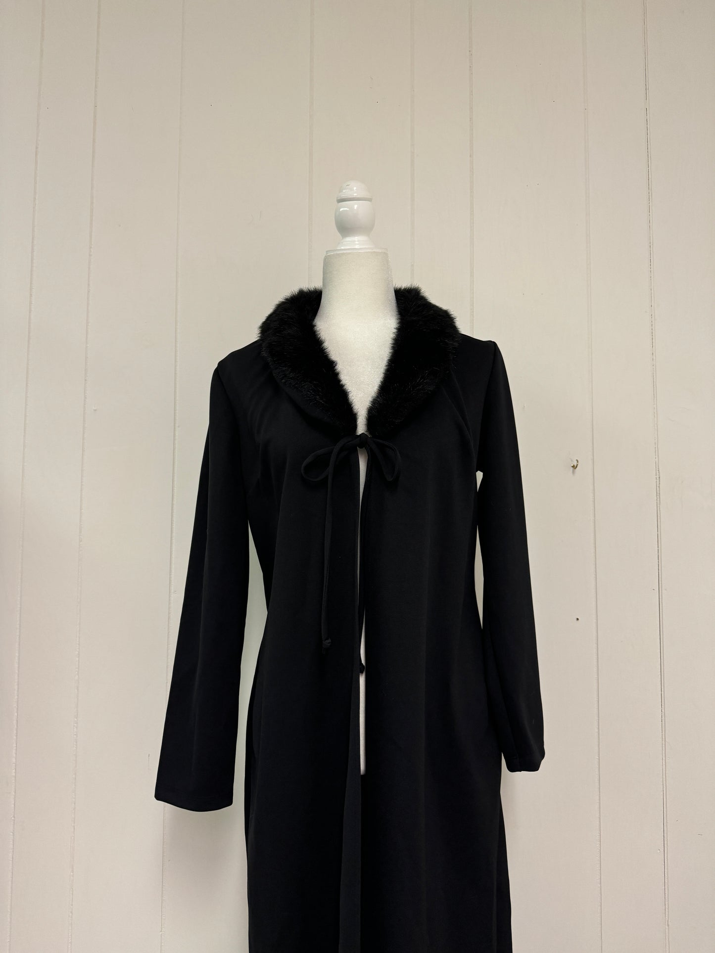 S/M Vintage Black Duster Coat