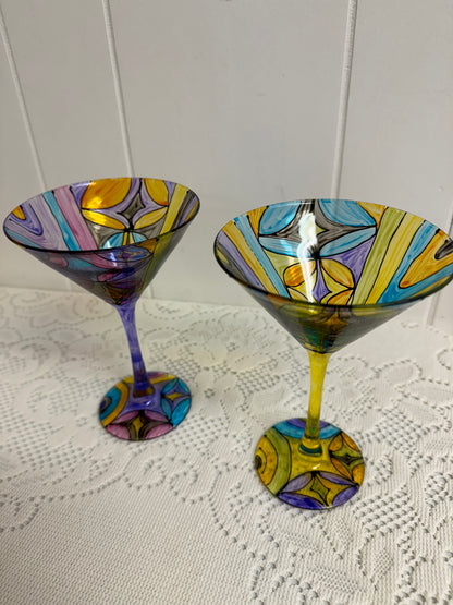 Mosaic Martini Glass Set