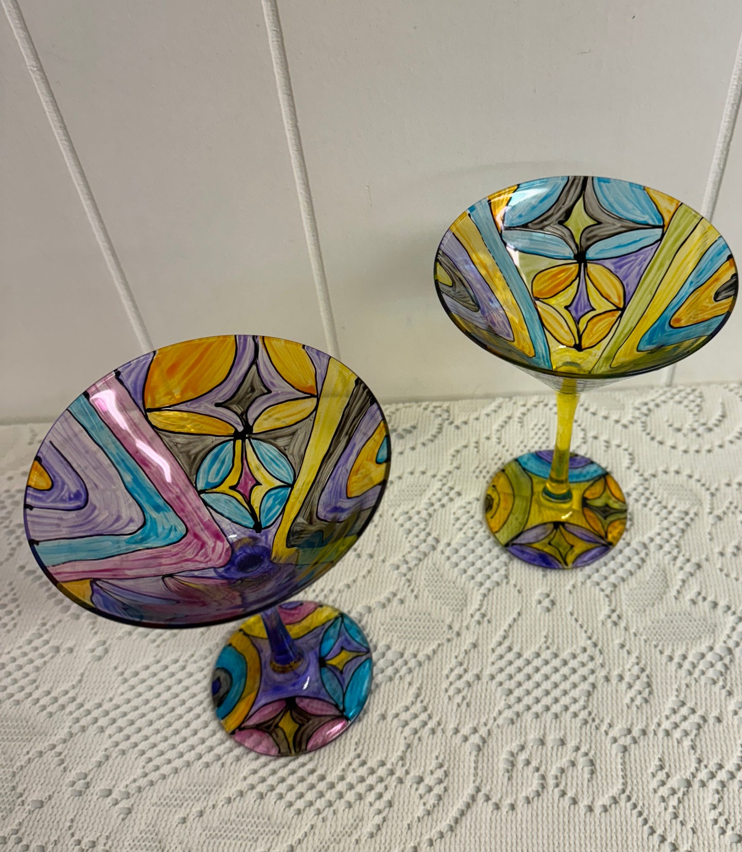 Mosaic Martini Glass Set