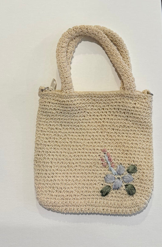 Knit Hibiscus Purse