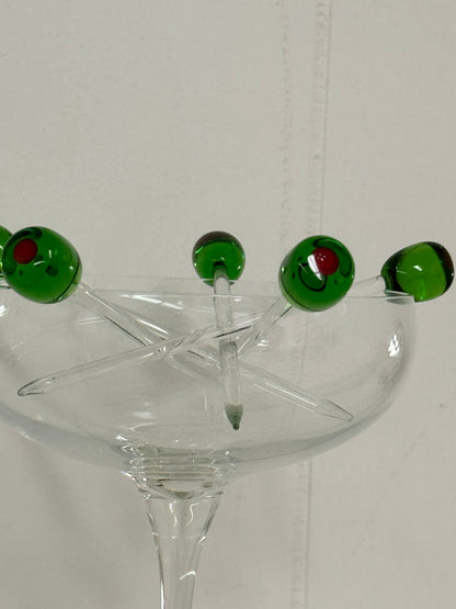 Vintage Olive Cocktail Stirrers