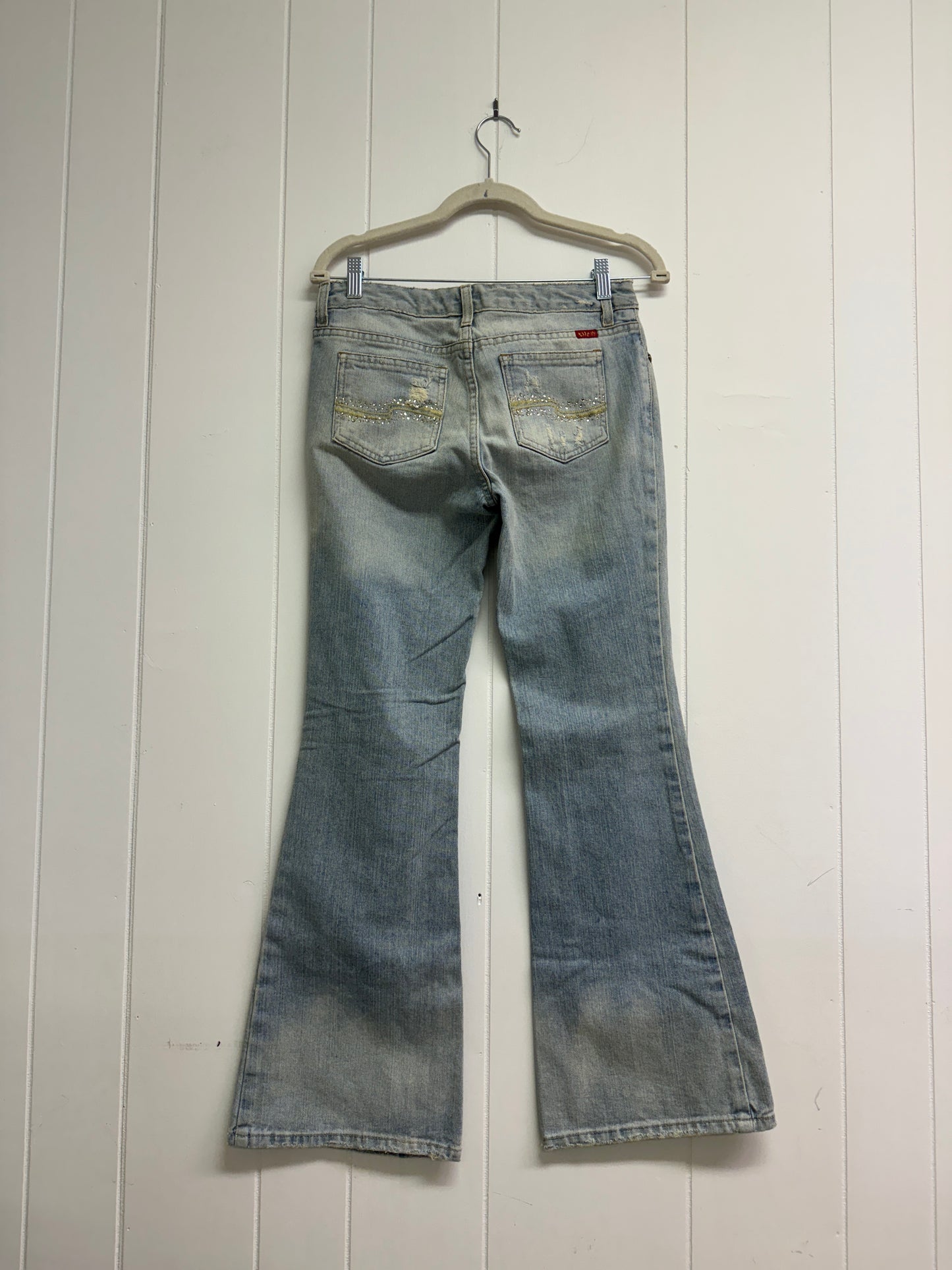 2/26S Light-Wash Rhinestone Jeans