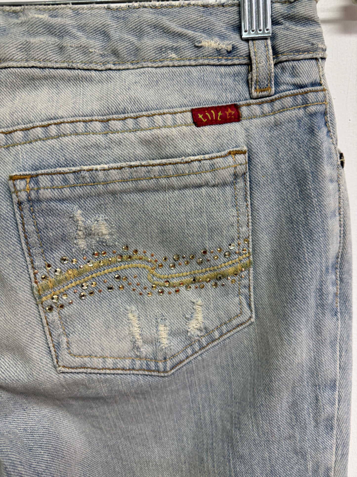 2/26S Light-Wash Rhinestone Jeans