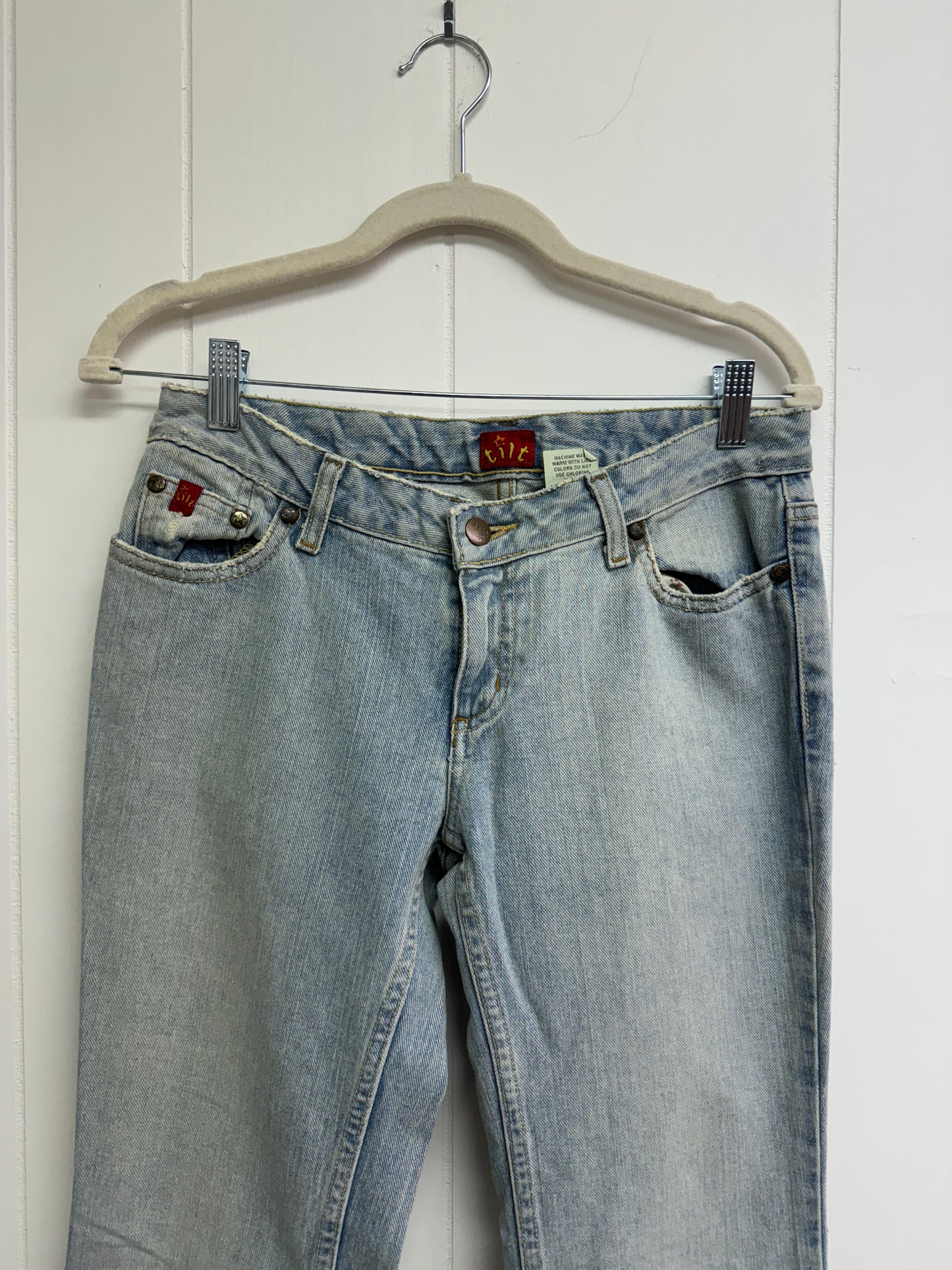 2/26S Light-Wash Rhinestone Jeans