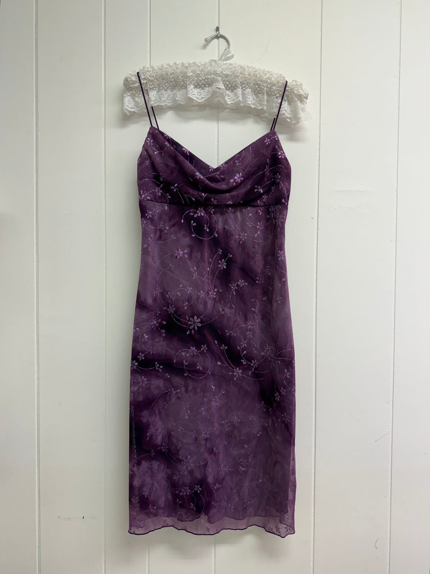 S Y2k Purple Shimmer Midi