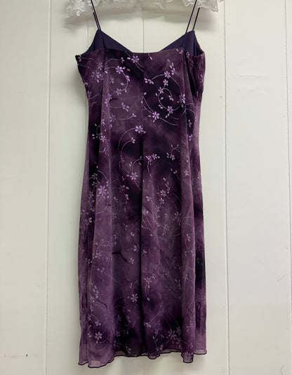 S Y2k Purple Shimmer Midi